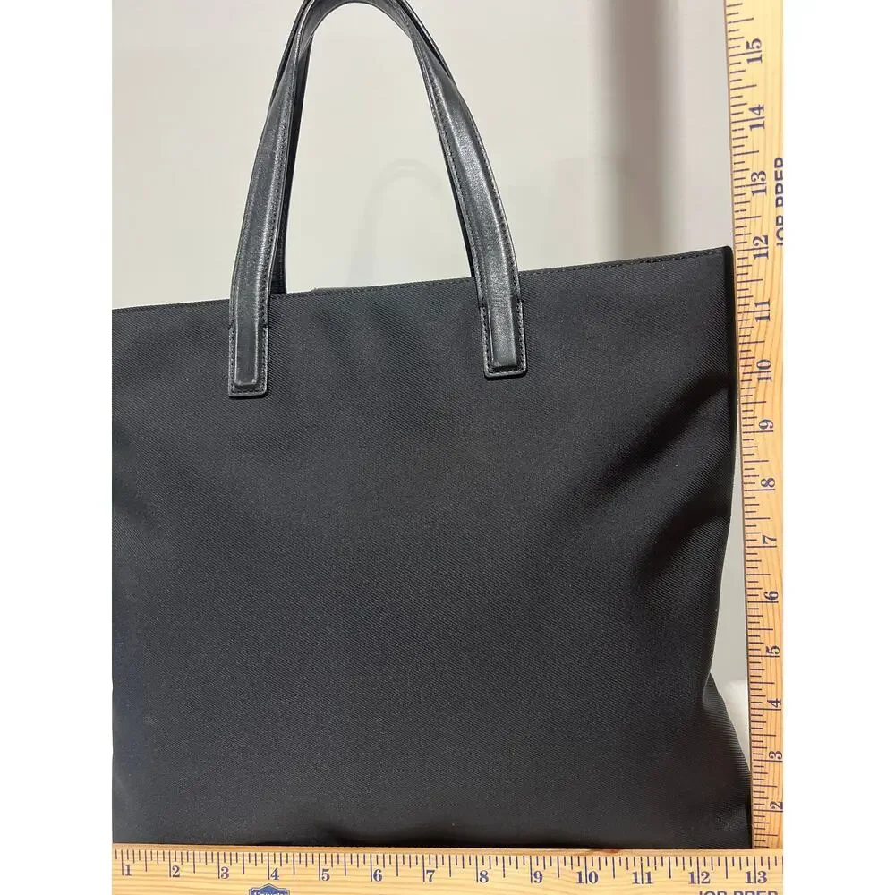 Coach 7418 Black Tote Bag – Slim Design, Laptop-Friendly, Excellent Condition